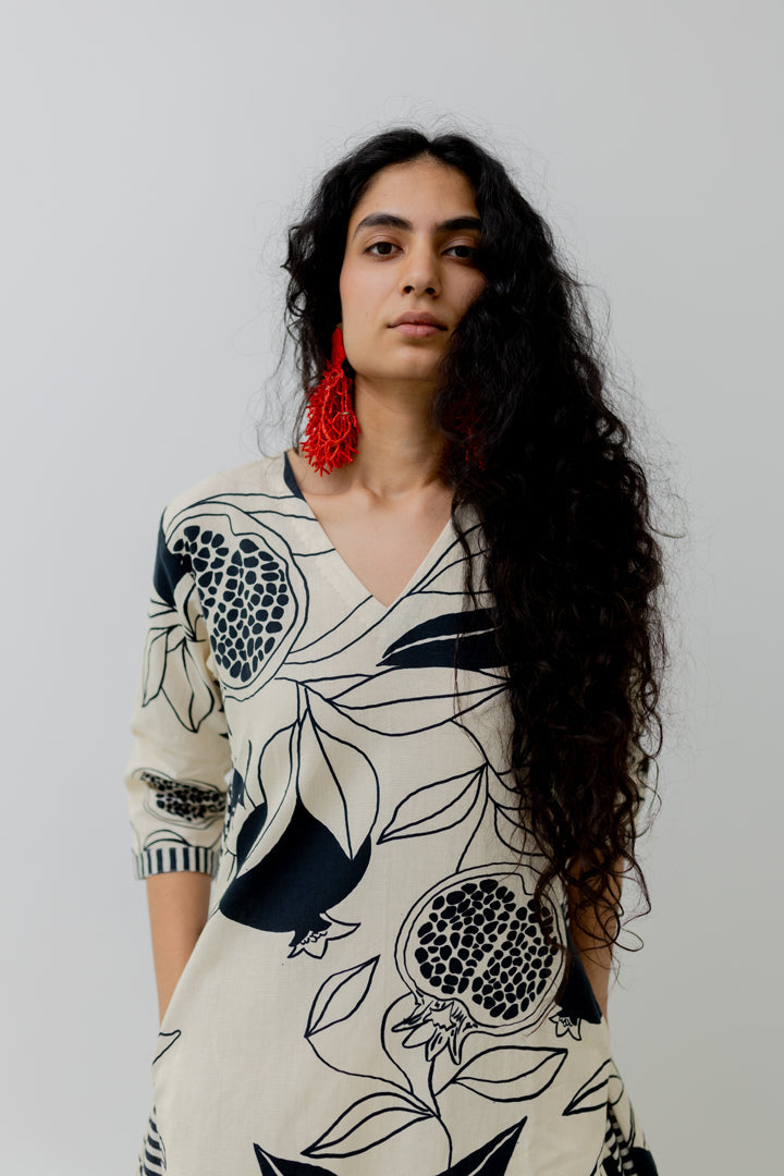 Printed Straight Kurta with Pants Set