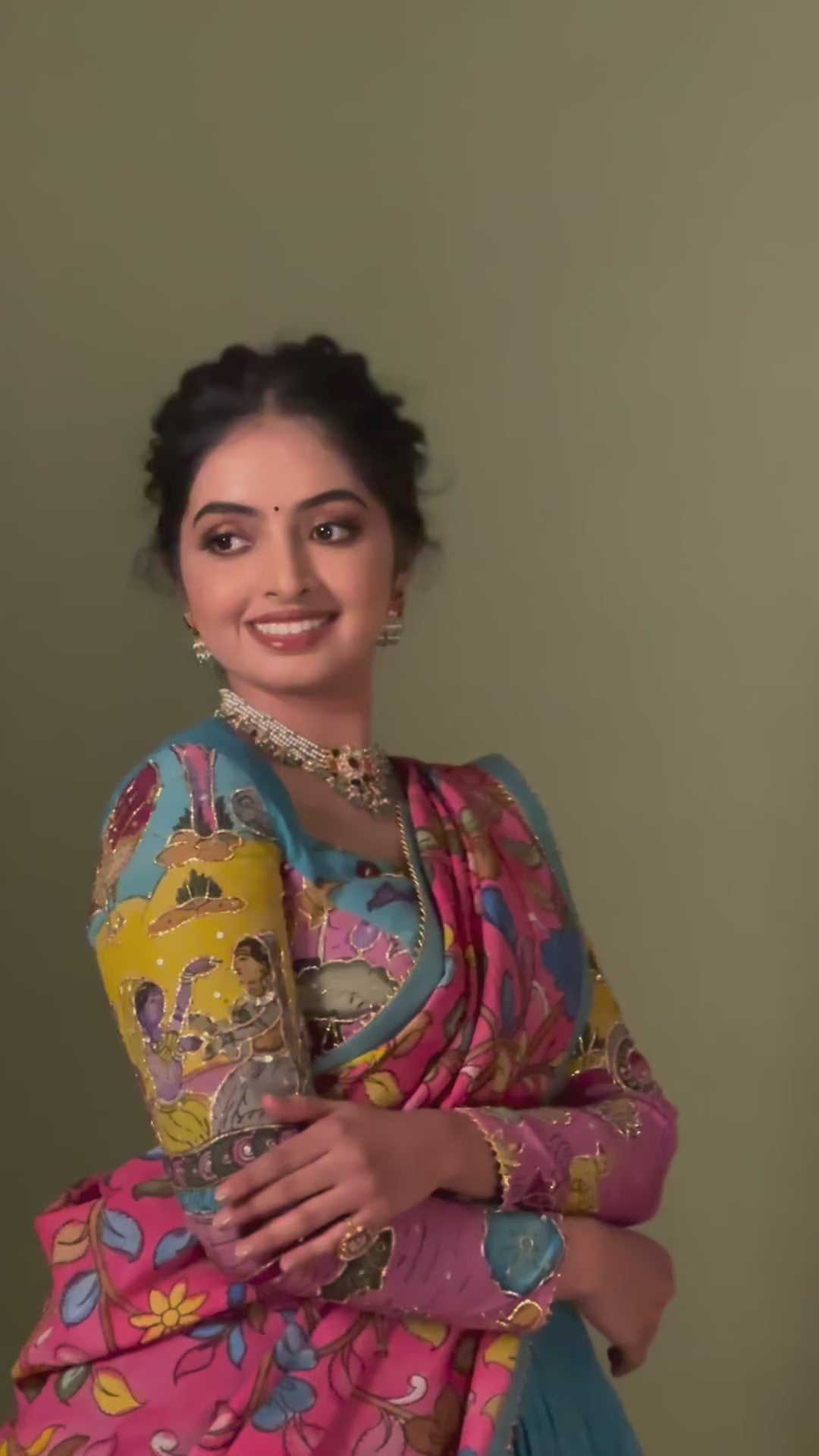 Kalamkari Print With Hand Work Bloom Fully Stitched Printed Lehenga Choli